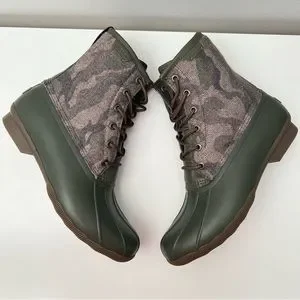 Sperry Saltwater Rain Boots Olive Green/Camouflage Water Resistant Men’s Size9.5 Sperry Men main image 3